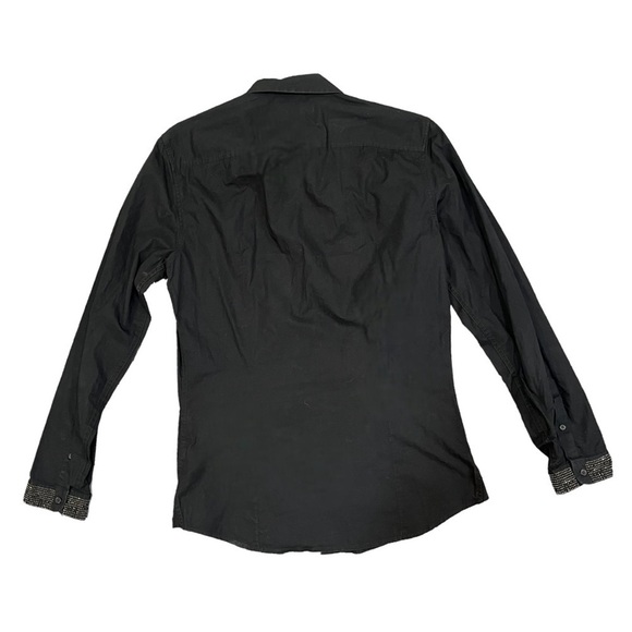 🖤 Diesel Men’s Studded Button-Up Shirt | Black Long Sleeve | Size M - Picture 6 of 7